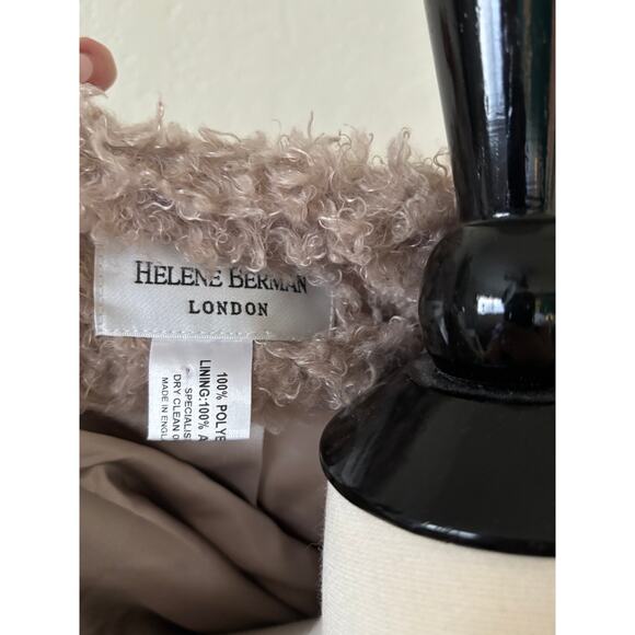 Helene Berman London Super Soft Sweater Plush Beige Jacket Size S - Picture 11 of 11